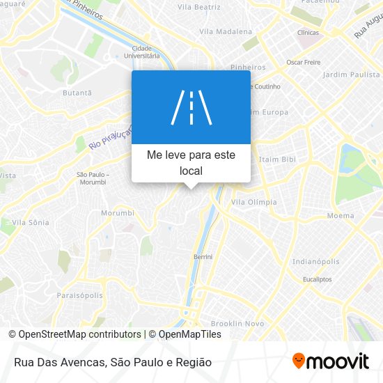 Rua Das Avencas mapa