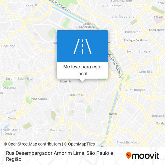 Rua Desembargador Amorim Lima mapa