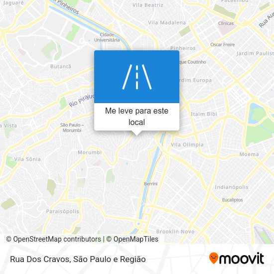 Rua Dos Cravos mapa