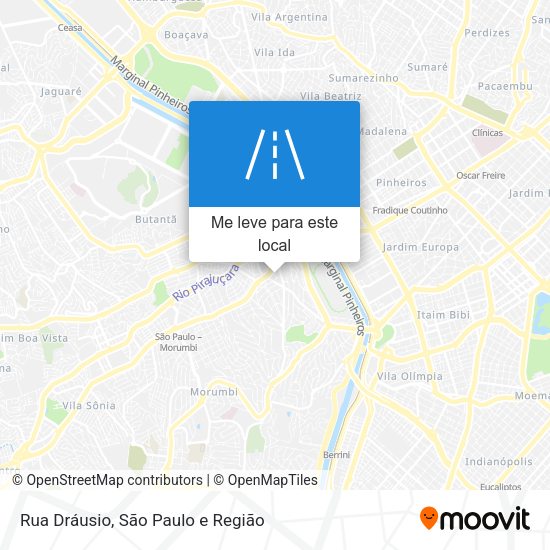 Rua Dráusio mapa