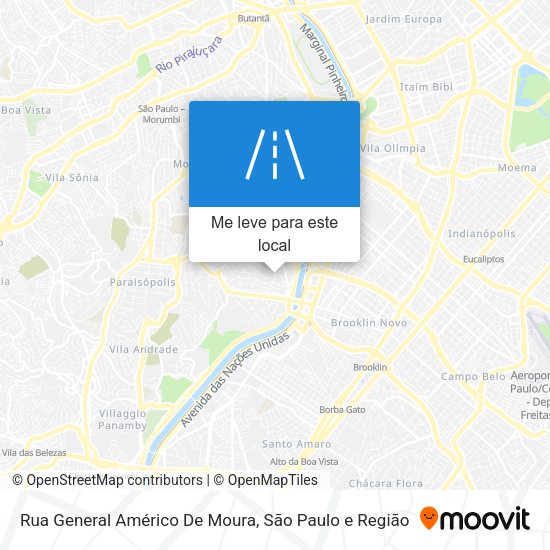 Rua General Américo De Moura mapa