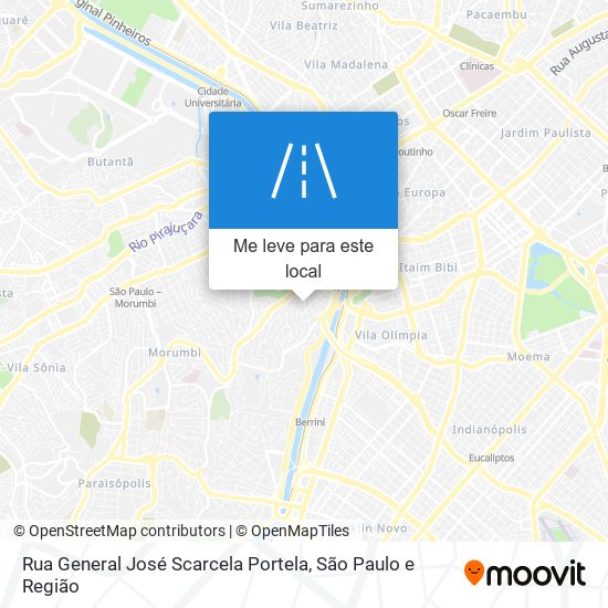 Rua General José Scarcela Portela mapa