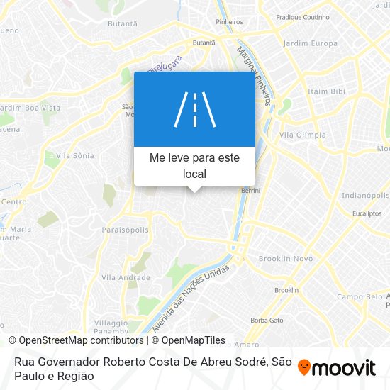 Rua Governador Roberto Costa De Abreu Sodré mapa