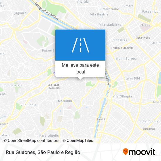 Rua Guaones mapa