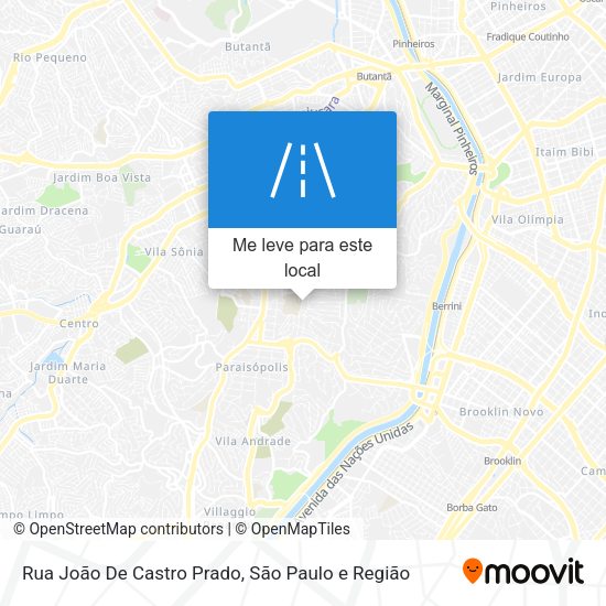 Rua João De Castro Prado mapa