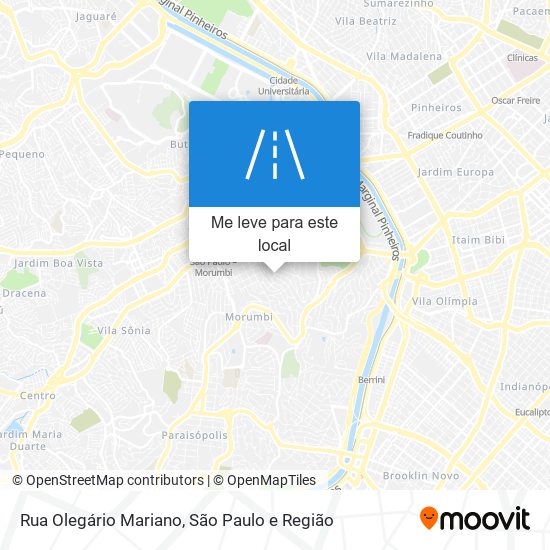 Rua Olegário Mariano mapa