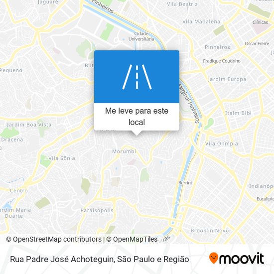 Rua Padre José Achoteguin mapa