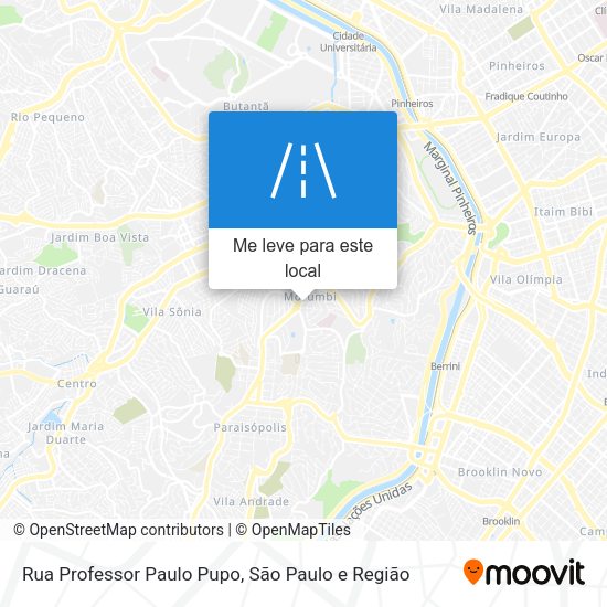 Rua Professor Paulo Pupo mapa