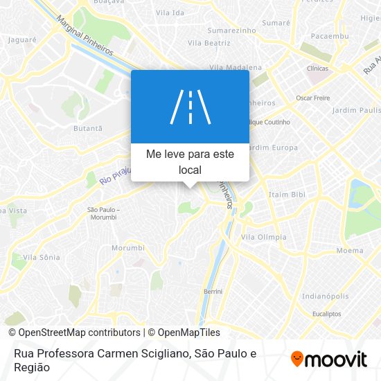 Rua Professora Carmen Scigliano mapa