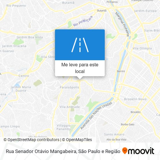 Rua Senador Otávio Mangabeira mapa