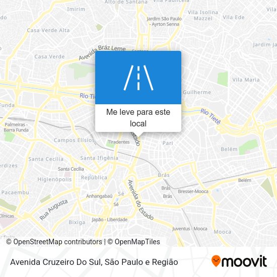 Avenida Cruzeiro Do Sul mapa