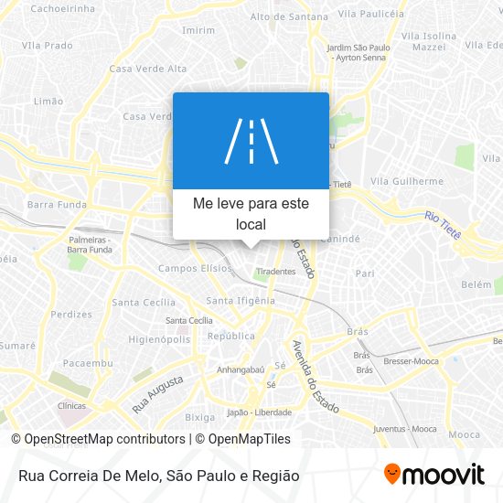 Rua Correia De Melo mapa