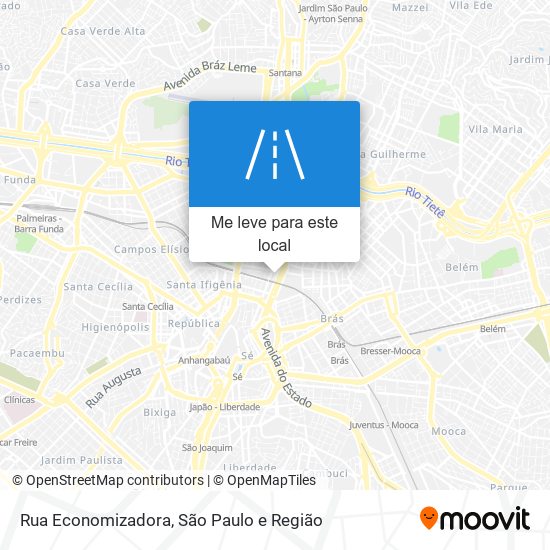 Rua Economizadora mapa