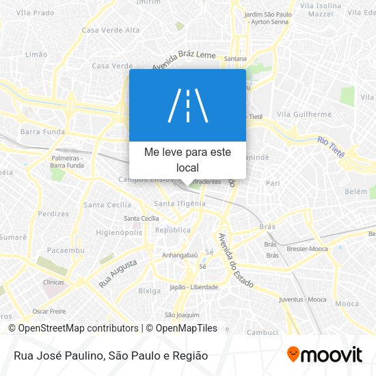 Rua José Paulino mapa