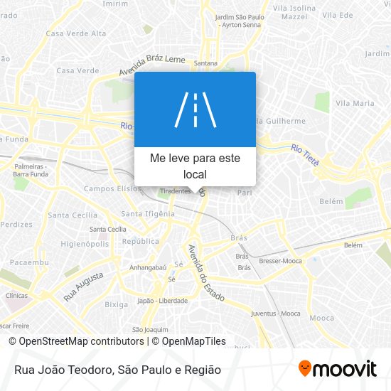 Rua João Teodoro mapa