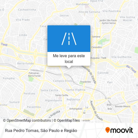 Rua Pedro Tomas mapa