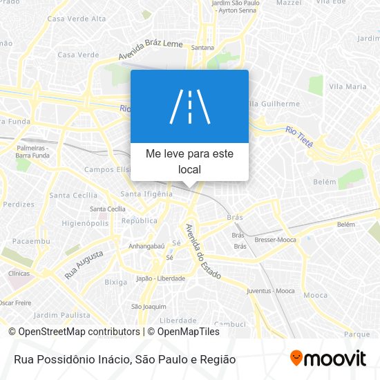 Rua Possidônio Inácio mapa