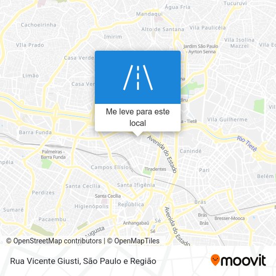 Rua Vicente Giusti mapa