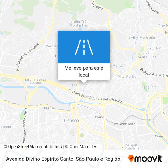 Avenida Divino Espirito Santo mapa