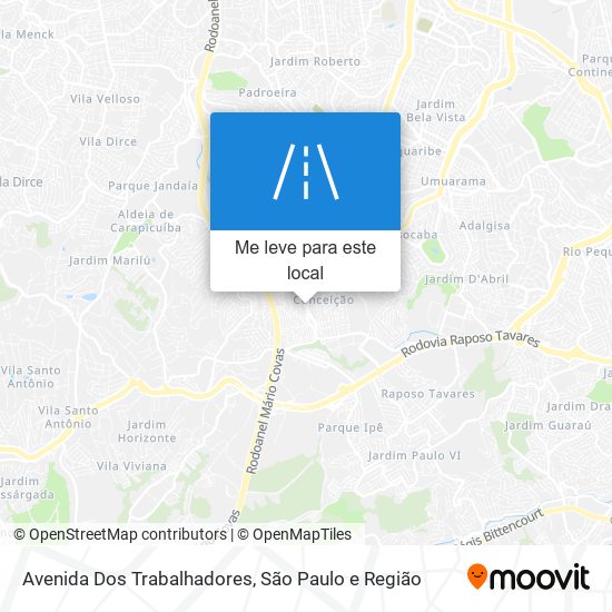 Avenida Dos Trabalhadores mapa