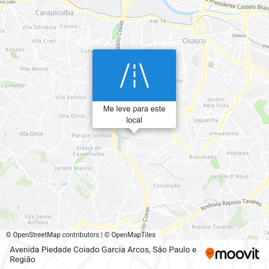 Avenida Piedade Coiado Garcia Arcos mapa