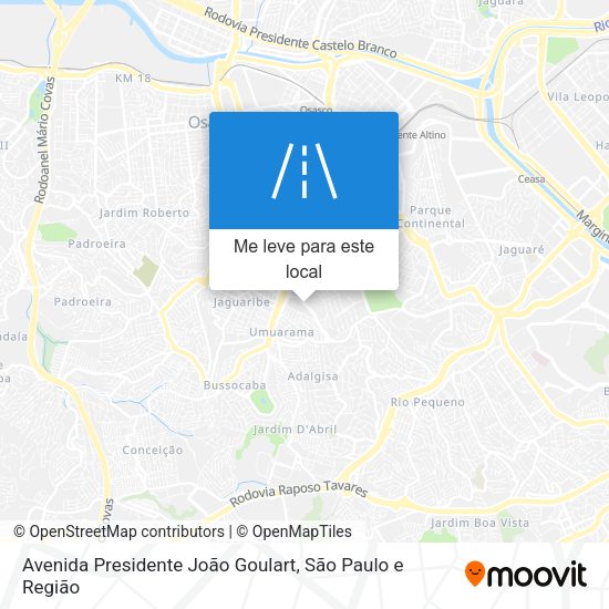 Avenida Presidente João Goulart mapa