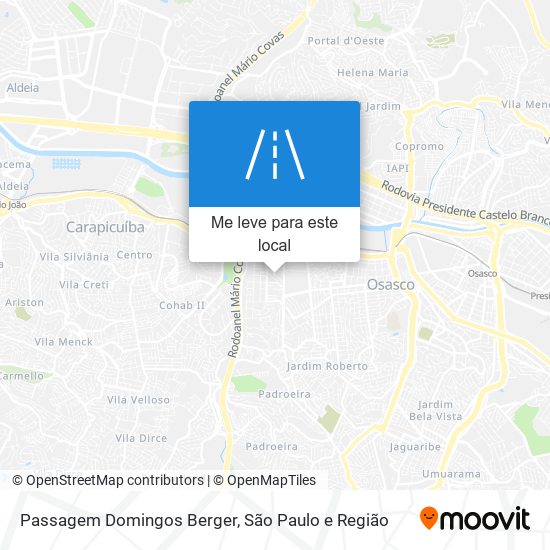 Passagem Domingos Berger mapa