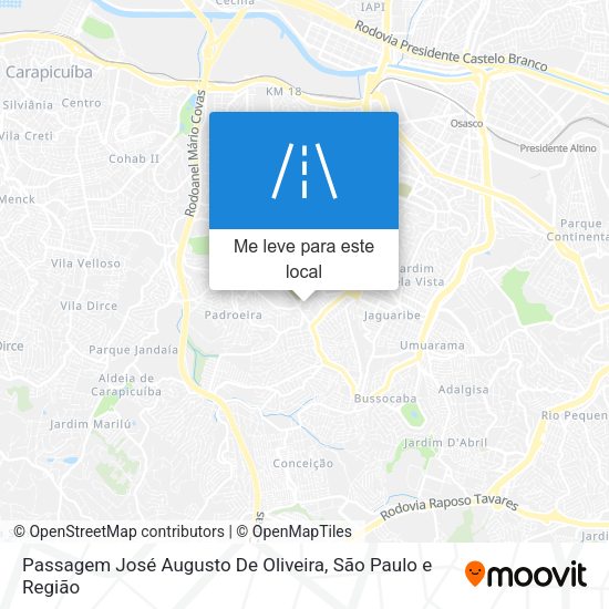 Passagem José Augusto De Oliveira mapa