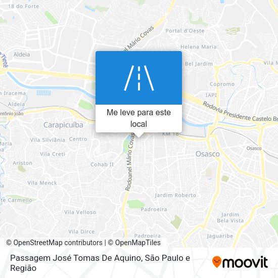 Passagem José Tomas De Aquino mapa