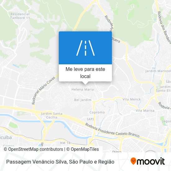 Passagem Venâncio Silva mapa