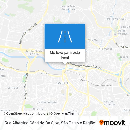 Rua Albertino Cândido Da Silva mapa