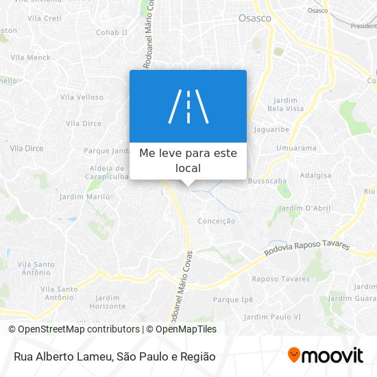 Rua Alberto Lameu mapa