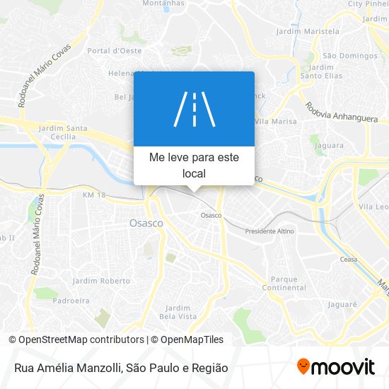 Rua Amélia Manzolli mapa