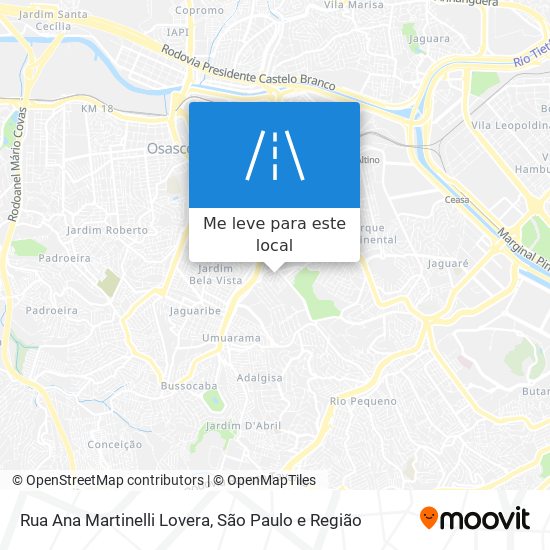 Rua Ana Martinelli Lovera mapa