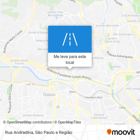 Rua Andradina mapa