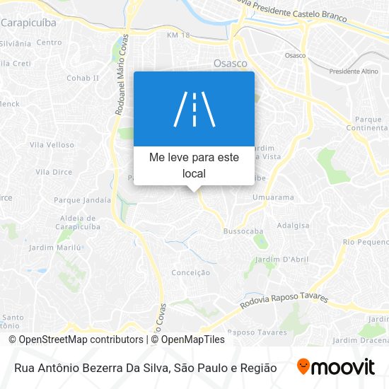 Rua Antônio Bezerra Da Silva mapa