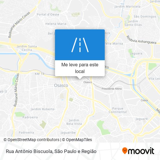 Rua Antônio Biscuola mapa