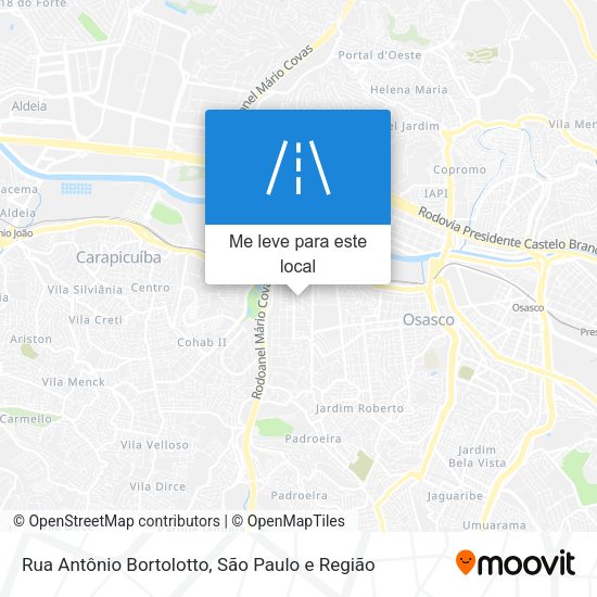 Rua Antônio Bortolotto mapa