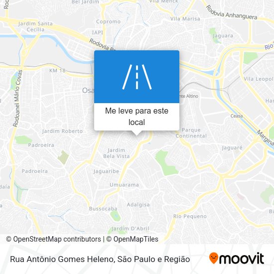 Rua Antônio Gomes Heleno mapa