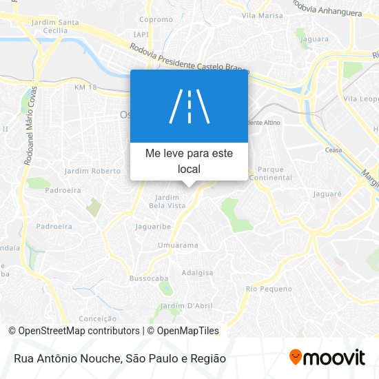 Rua Antônio Nouche mapa