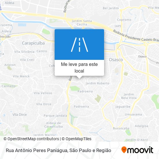 Rua Antônio Peres Paniágua mapa