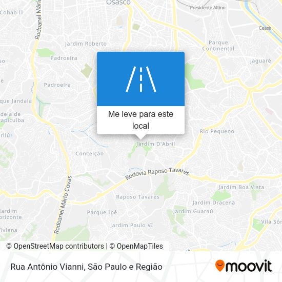 Rua Antônio Vianni mapa