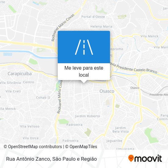 Rua Antônio Zanco mapa