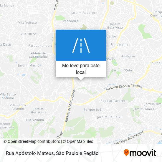 Rua Apóstolo Mateus mapa