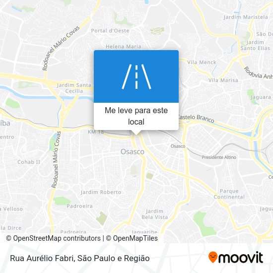 Rua Aurélio Fabri mapa