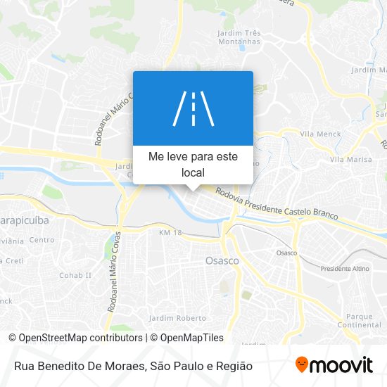 Rua Benedito De Moraes mapa