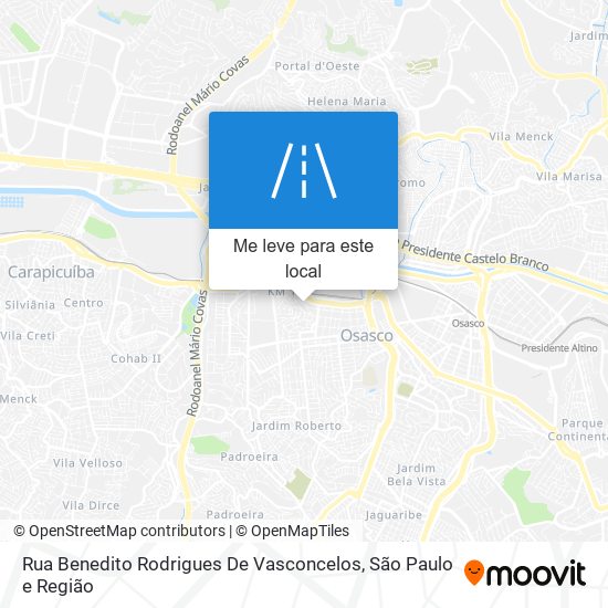 Rua Benedito Rodrigues De Vasconcelos mapa