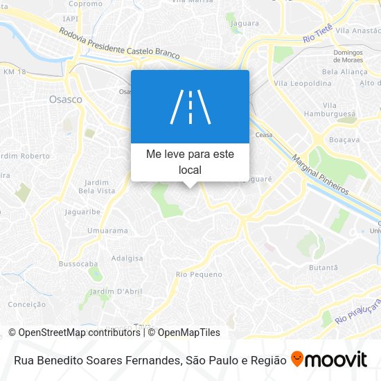 Rua Benedito Soares Fernandes mapa