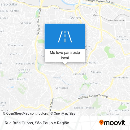 Rua Brás Cubas mapa