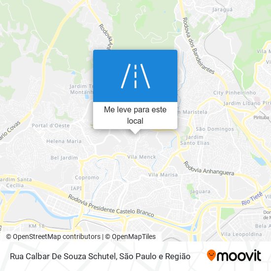 Rua Calbar De Souza Schutel mapa